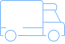 Livraison et Logistique : Icône de Camionnette Bleue Icône de camionnette de livraison bleue minimaliste illustrant le transport et la logistique.